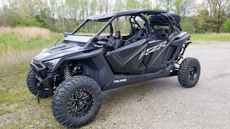Load image into Gallery viewer, Trail Armor RZR XP Pro 4 Full Skids with Integrated Sliders or Trimmed for Extreme Kick Out Nerf Sliders