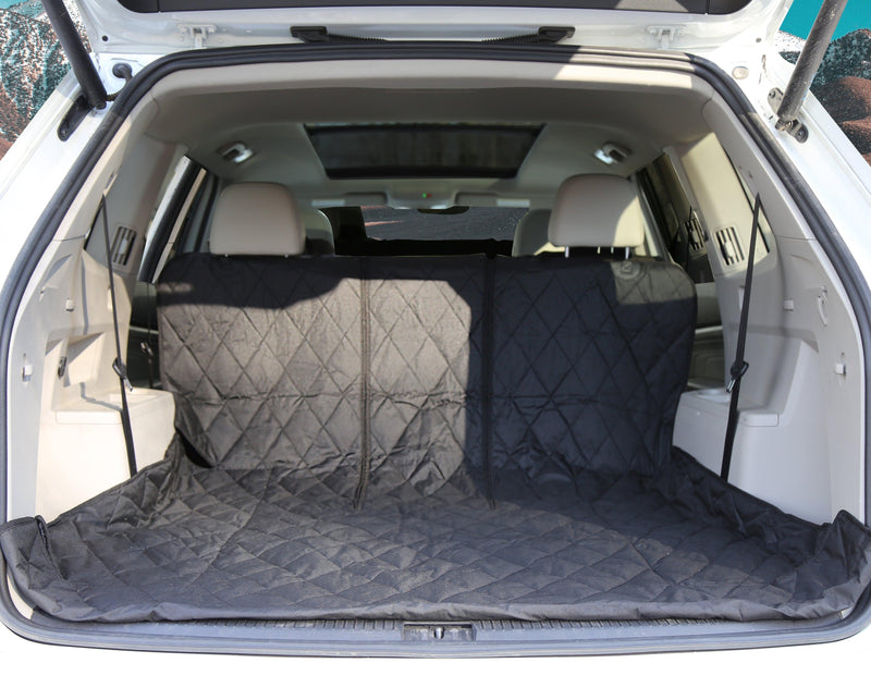 Load image into Gallery viewer, WATERPROOF SUV Cargo Liner for fold down 60/40 divided seats with pass-through option