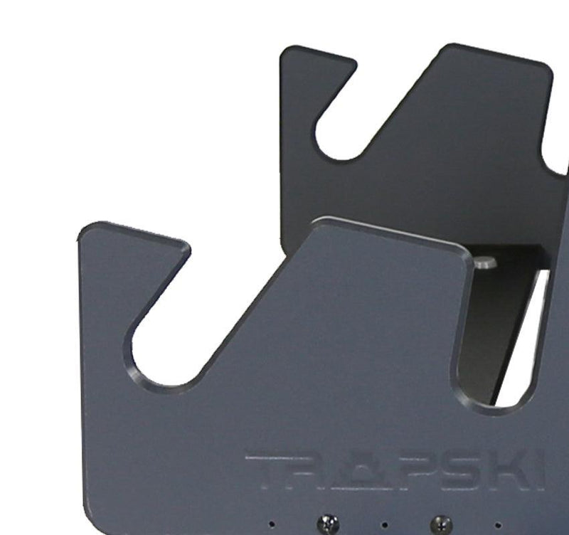 Load image into Gallery viewer, TRAPSKI LowPro 4 L Ski and Snowboard Rack Insert for Rooftop Cargo Box | High Quality Marine Grade HDPE Plastic | Premium Strap Included | 3 Year Warranty | Made in the USA | Veteran Owned Business