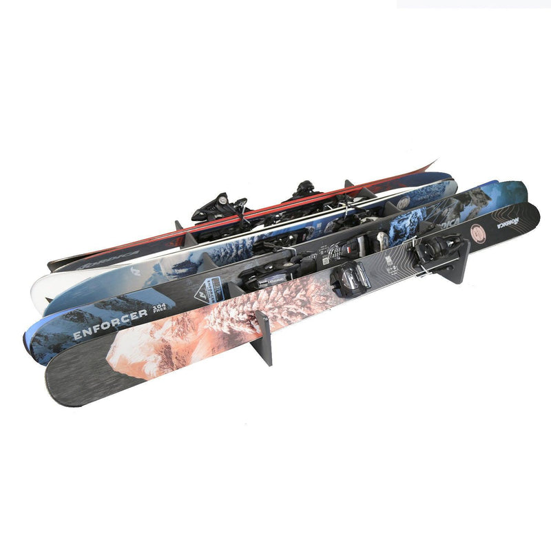 Load image into Gallery viewer, TRAPSKI LowPro 4 L Ski and Snowboard Rack Insert for Rooftop Cargo Box | High Quality Marine Grade HDPE Plastic | Premium Strap Included | 3 Year Warranty | Made in the USA | Veteran Owned Business
