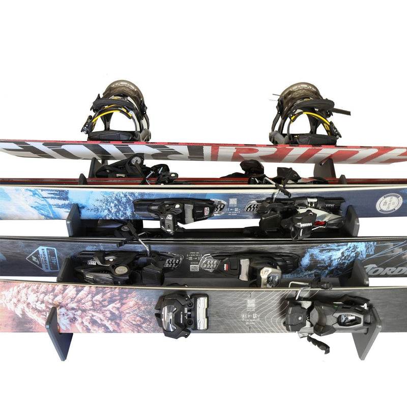 Load image into Gallery viewer, TRAPSKI LowPro 5 XL Ski and Snowboard Rack Insert for Rooftop Cargo Box | High Quality Marine Grade HDPE Plastic | Premium Strap Included | 3 Year Warranty | Made in the USA | Veteran Owned Business