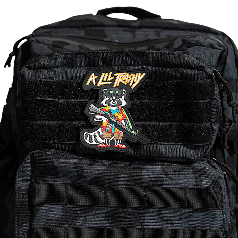 Load image into Gallery viewer, A Lil Trashy Tactical Racoon PVC Patch