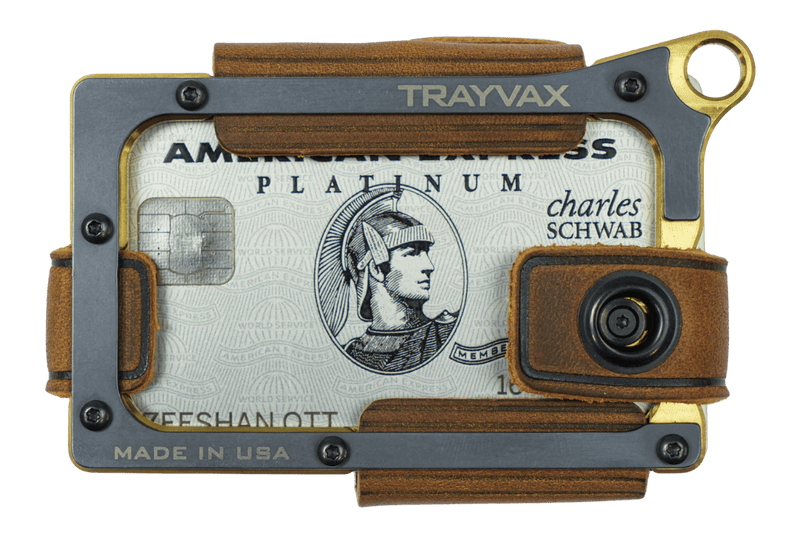 Load image into Gallery viewer, Contour Wallet - Brass Tobacco Brown