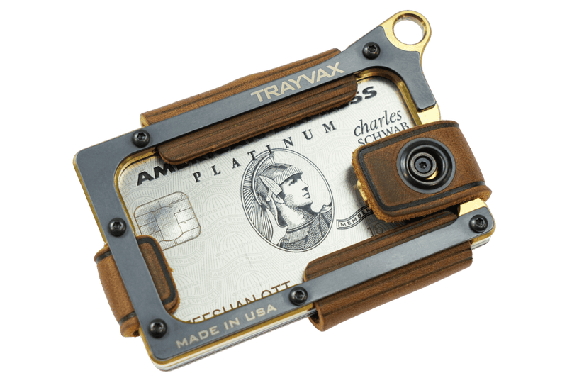 Load image into Gallery viewer, Contour Wallet - Brass Tobacco Brown