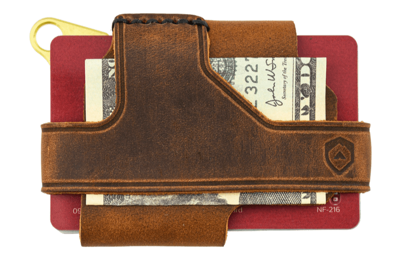Load image into Gallery viewer, Contour Wallet - Brass Tobacco Brown