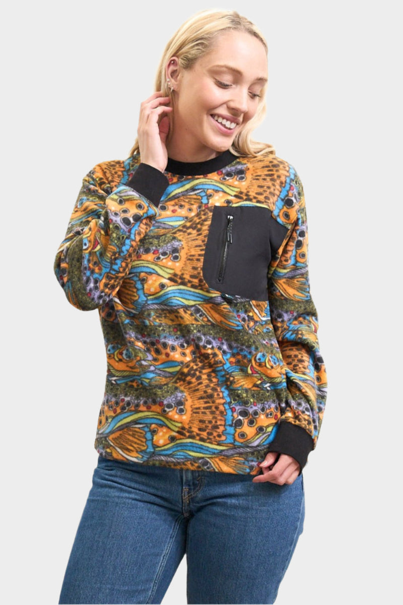Load image into Gallery viewer, Unbound Brown Fleece Crew Neck