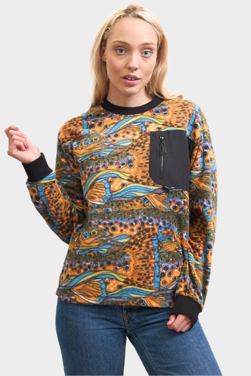 Load image into Gallery viewer, Unbound Brown Fleece Crew Neck
