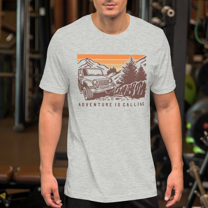 Load image into Gallery viewer, Men's Off-Roading Adventure Is Calling T, Blue or Grey