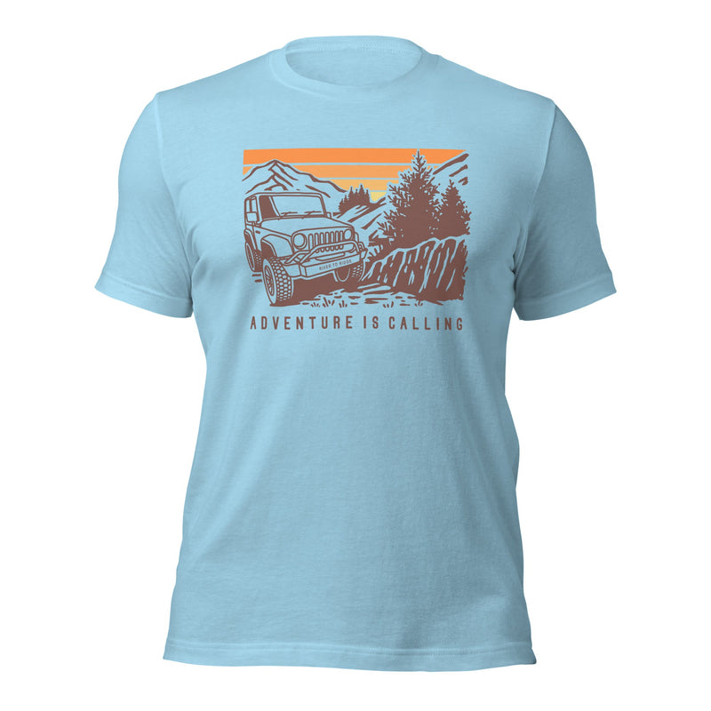 Load image into Gallery viewer, Men's Off-Roading Adventure Is Calling T, Blue or Grey