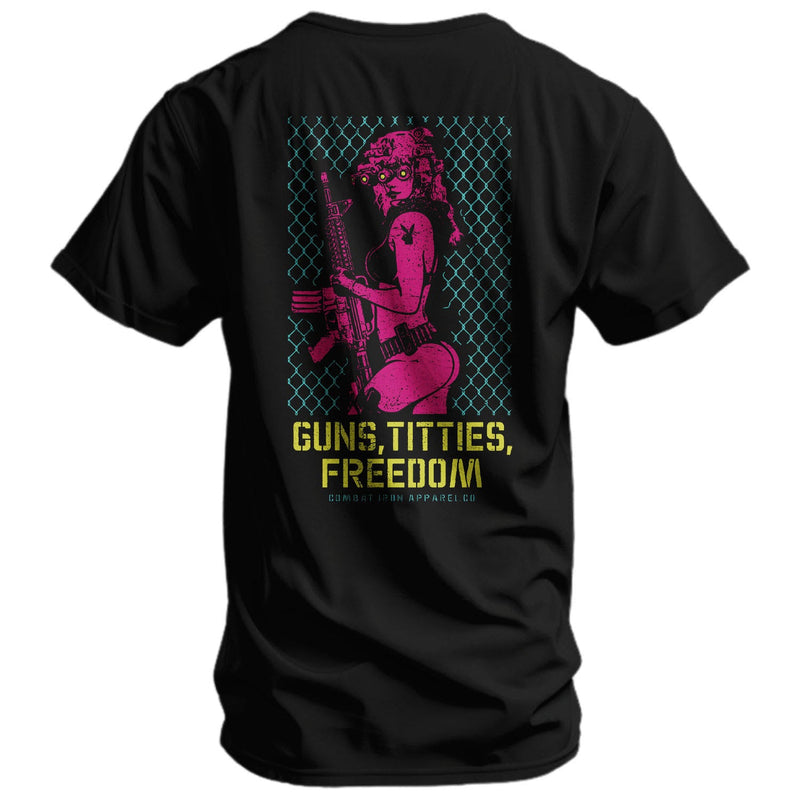 Load image into Gallery viewer, Guns, Titties, Freedom: Tactical Temptation Men's T-Shirt