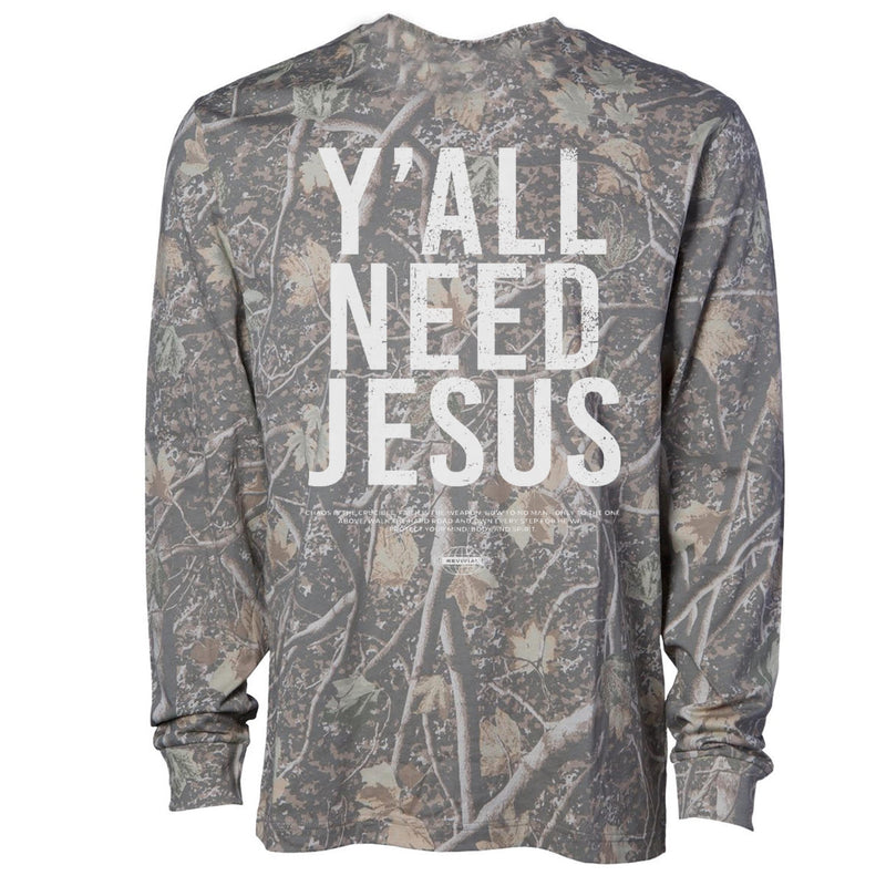 Load image into Gallery viewer, Y'all Need Jesus Men's Long Sleeve