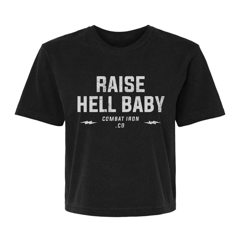 Load image into Gallery viewer, Raise Hell Baby Women's Crop T-Shirt