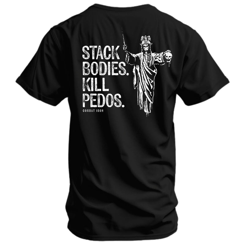 Load image into Gallery viewer, Stack Bodies. Kill Pedos. Men's T-Shirt
