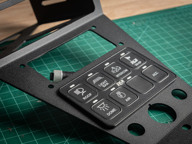 Load image into Gallery viewer, Polaris RZR Pro R Short Console – Rugged Radios + RLB 8-Gang Switch Mount (2020–2024)