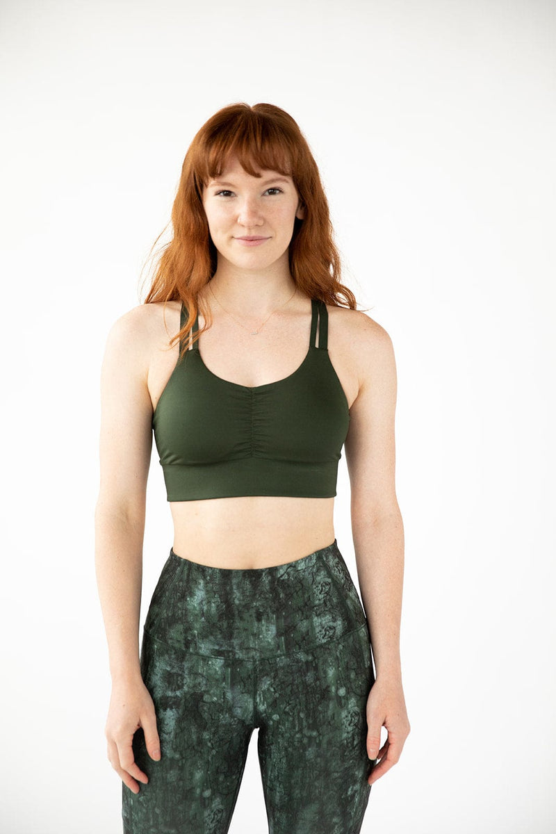 Load image into Gallery viewer, Double Down Bra – JunipHer (Forest Green)