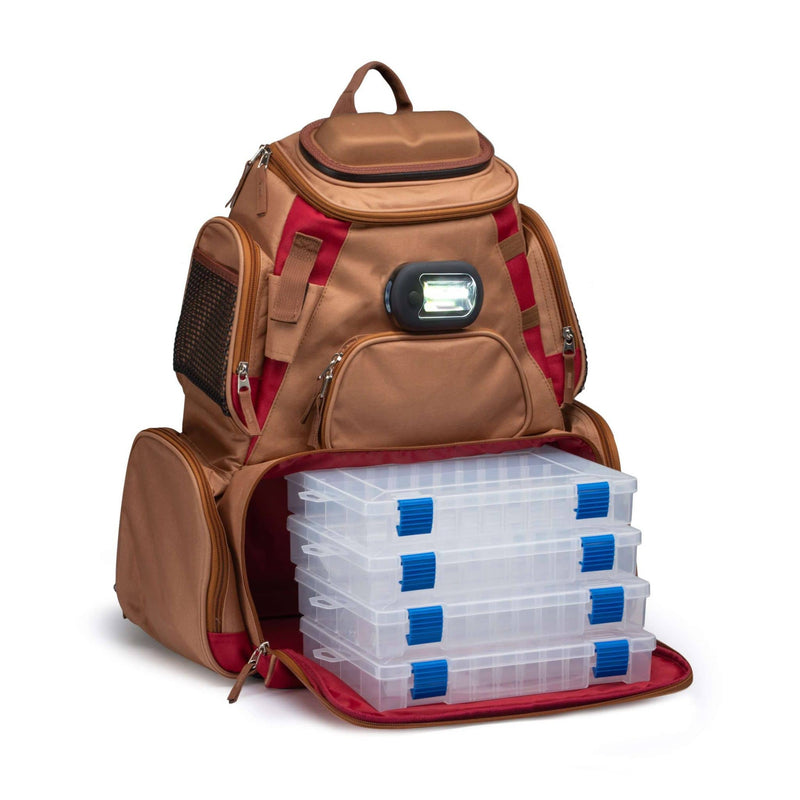 Load image into Gallery viewer, VEXAN® Fishing Backpack Tackle Box w/Removable LED Light