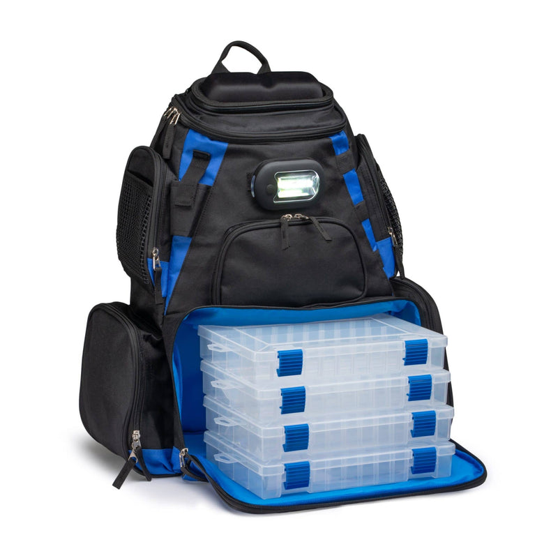 Load image into Gallery viewer, VEXAN® Fishing Backpack Tackle Box w/Removable LED Light