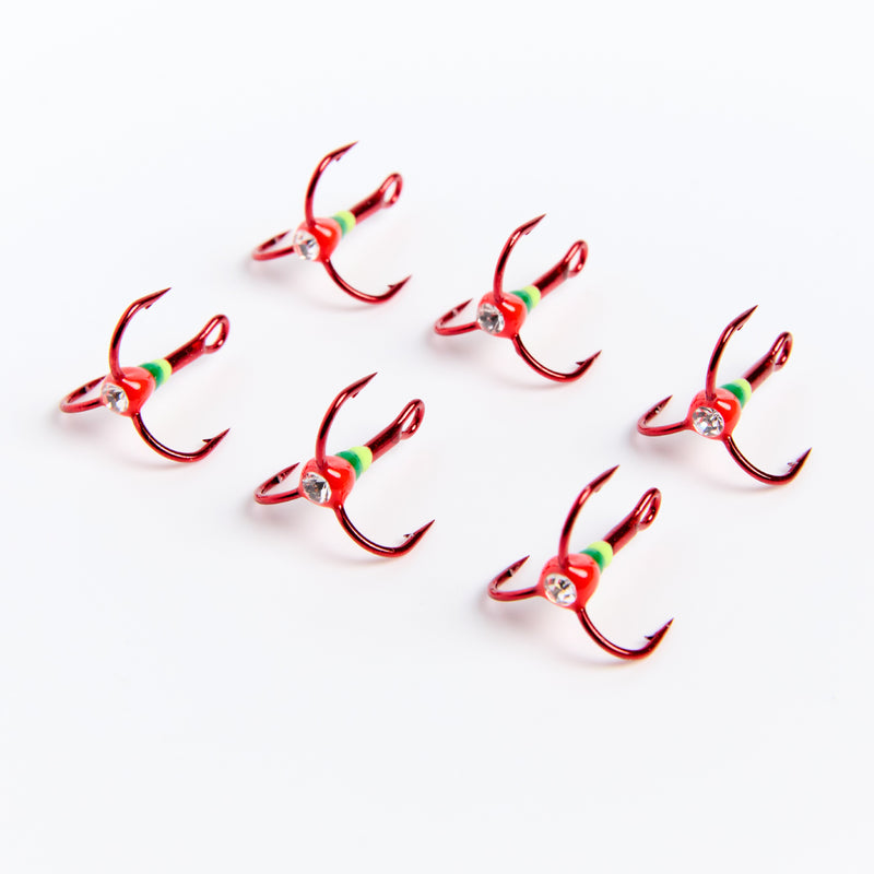 Load image into Gallery viewer, Crystal Reaper Treble Hooks (6pk)