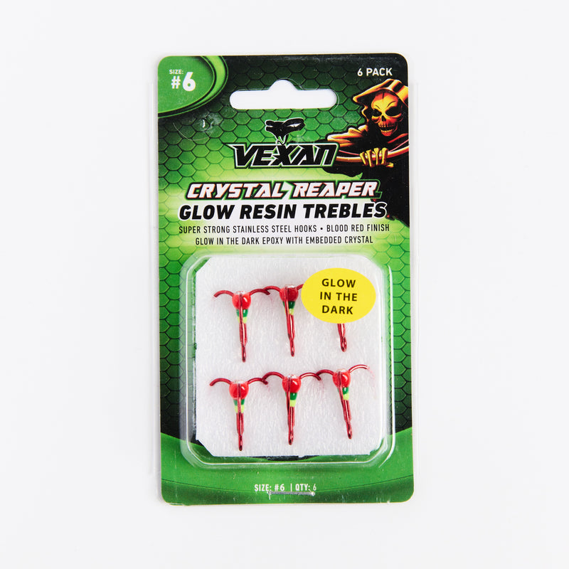 Load image into Gallery viewer, Crystal Reaper Treble Hooks (6pk)