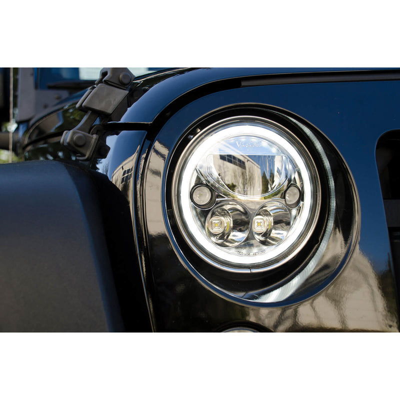 Load image into Gallery viewer, Single 7" Round VX Headlight (with Low-High-Halo)