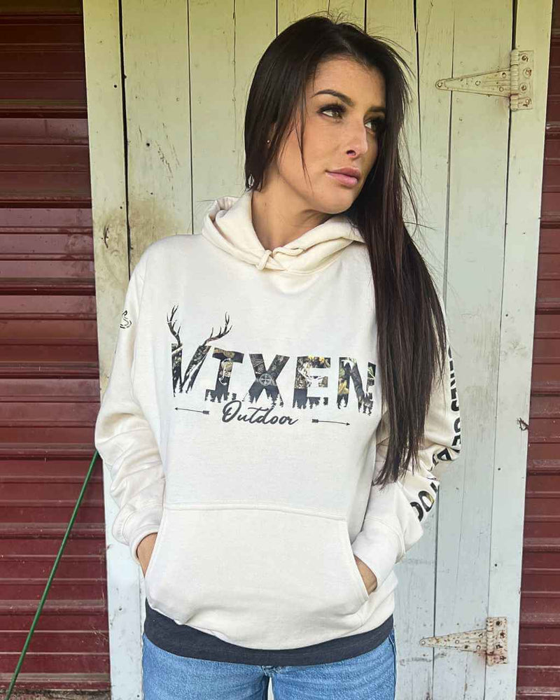 Load image into Gallery viewer, Vixen Huntress Pullover Hoodie - Natural
