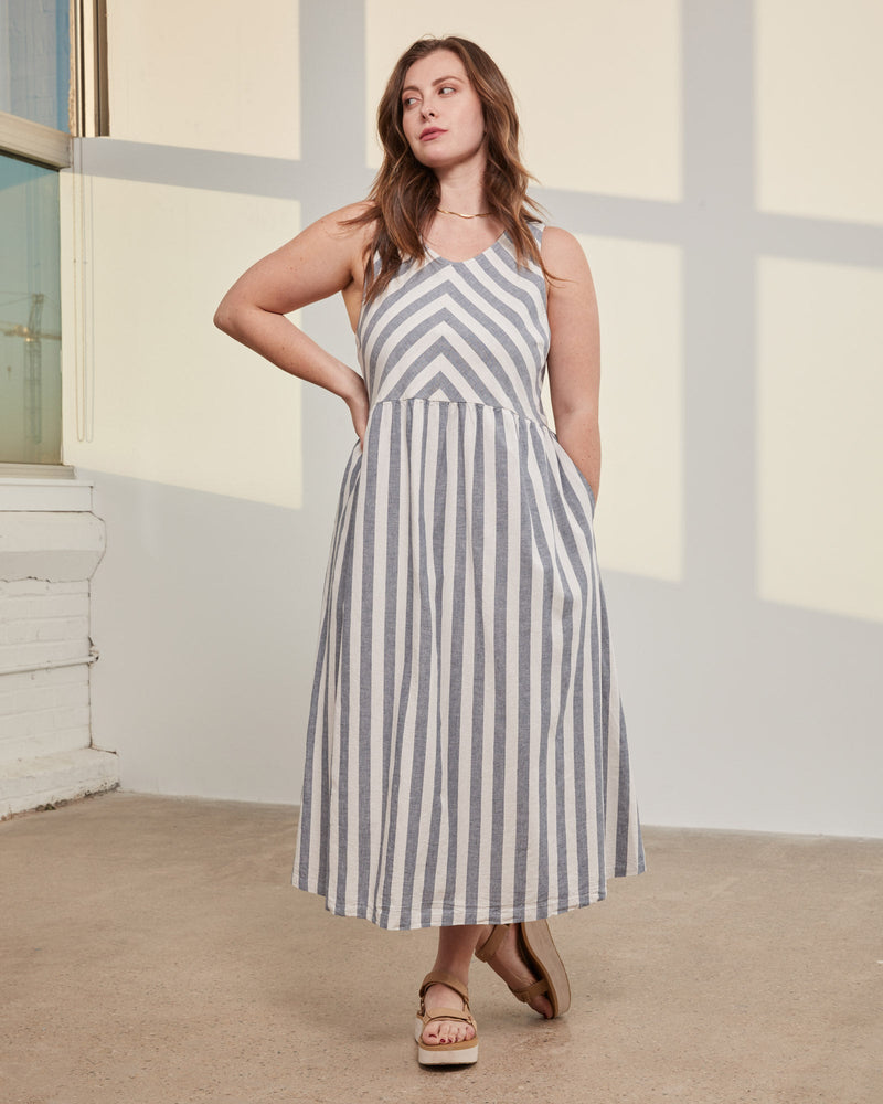 Load image into Gallery viewer, SoftHemp™ Chambray Midi Dress