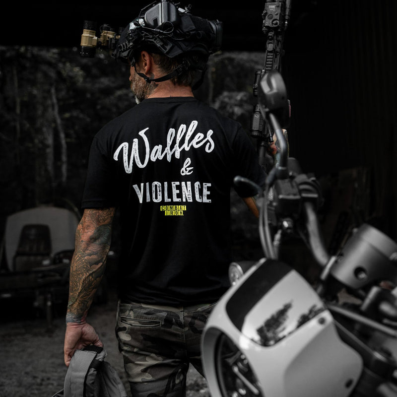 Load image into Gallery viewer, Waffles & Violence Men's T-Shirt