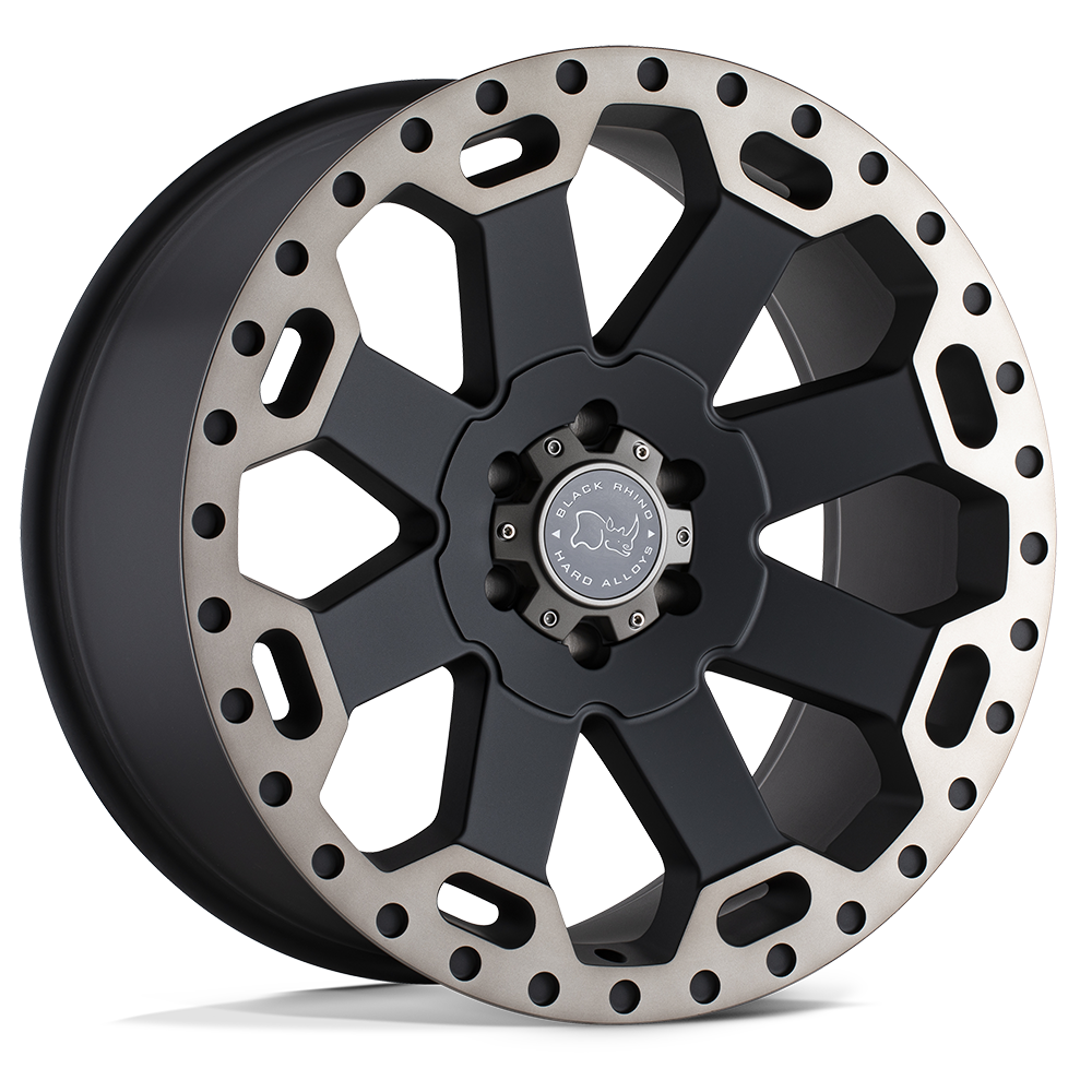 Black Rhino Hard Alloys Warlord Matte Black W/ Machined Dark Tint