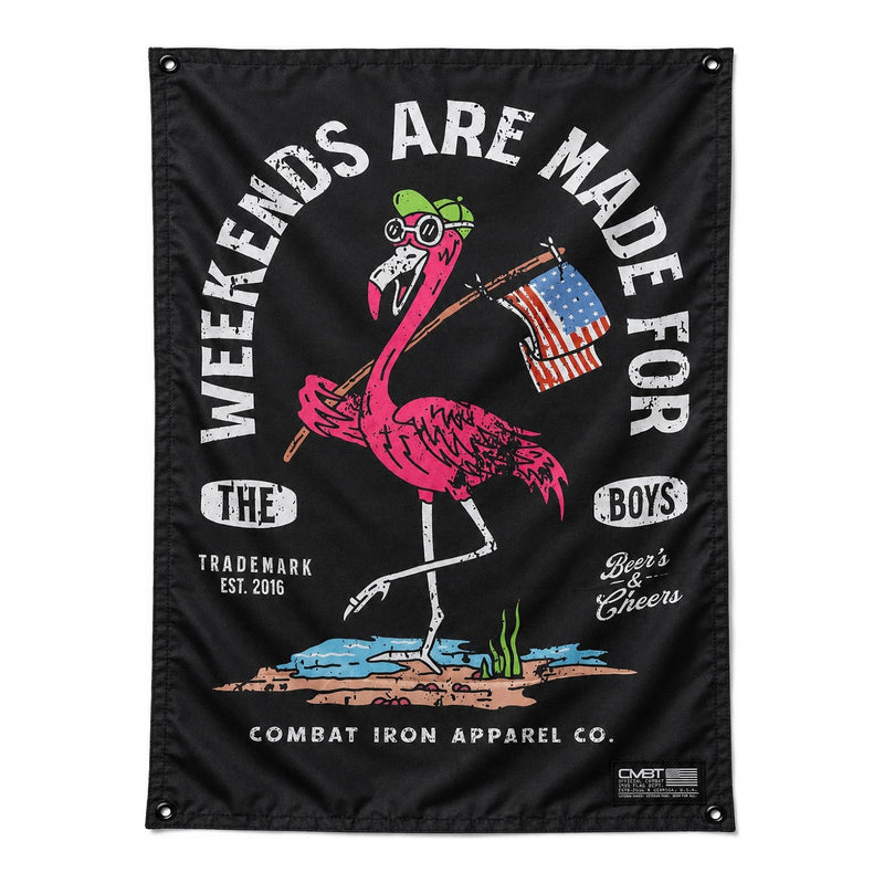 Load image into Gallery viewer, Weekends Are Made For The Boys Wall Flag