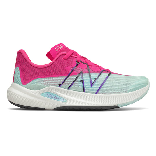 Women's New Balance FuelCell Rebel v2, Pale Chill/Pink Glo, 6 B Medium - Skoutley Outdoors LLC