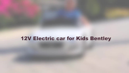 Premium White Bentley Style Kids Electric Ride On Car with Remote Control - Perfect Gift for Children