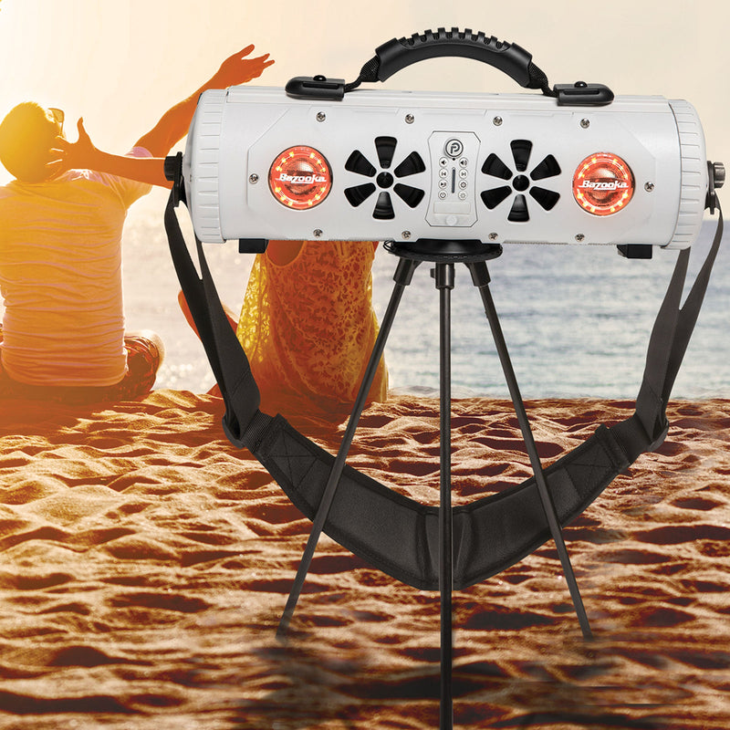 Load image into Gallery viewer, Bazooka G3 Party Bar MINI Portable Bluetooth Speaker | 70 Hours Battery Life | IP66 Waterproof | 450-watt MAX power | RGB-LED Lights | with one-click “Party Button” music-sharing technology | 6 Marine Grade Speakers