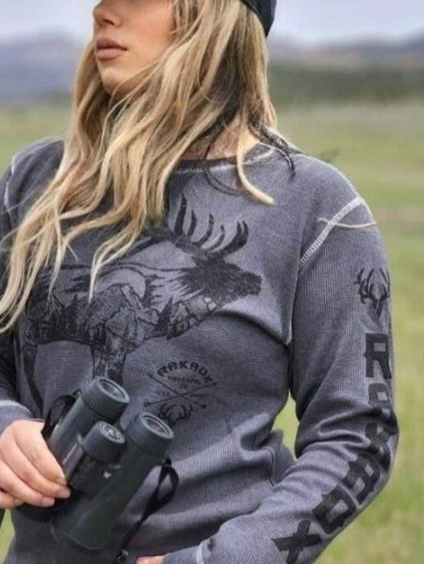 Load image into Gallery viewer, Wilderness Elk Long Sleeve Thermal Tee | Unisex
