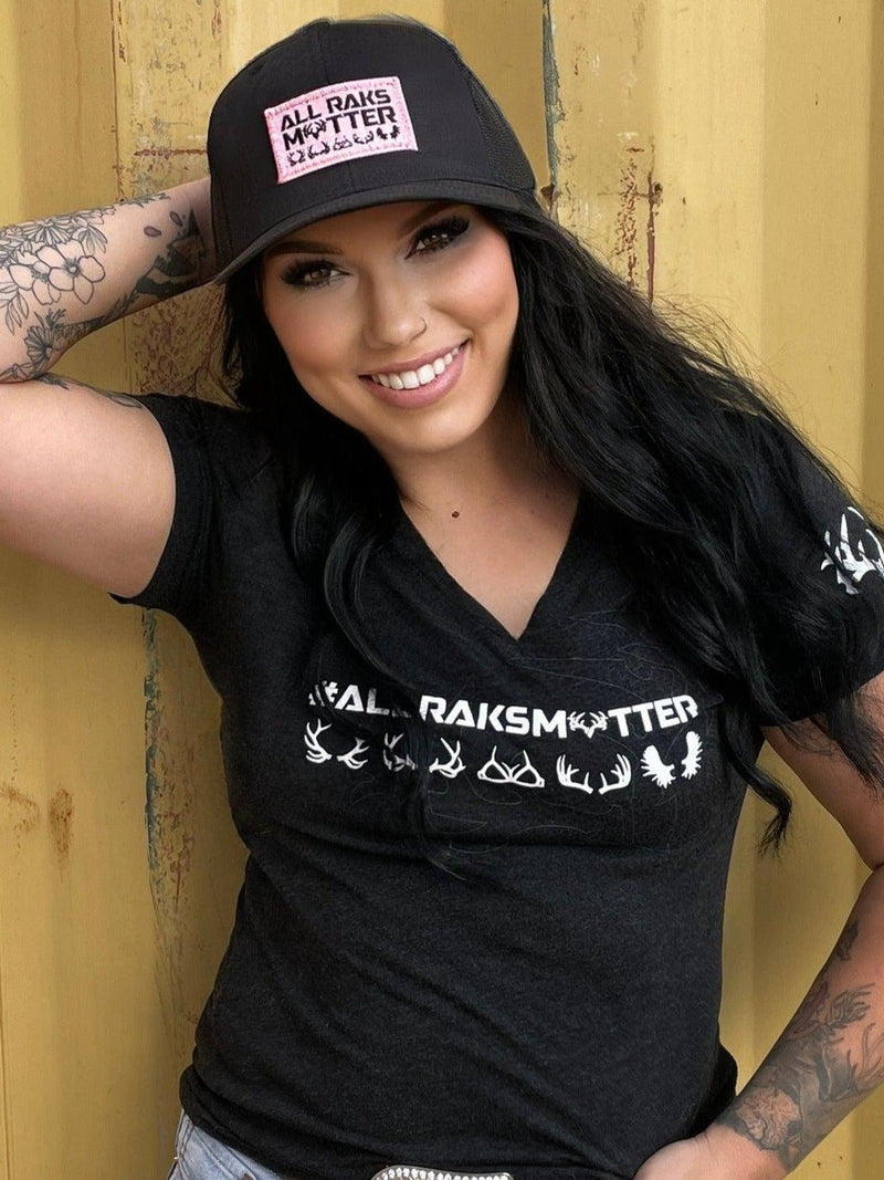 Load image into Gallery viewer, Womens All Raks Matter ™ Boobies V Neck Relaxed Tee