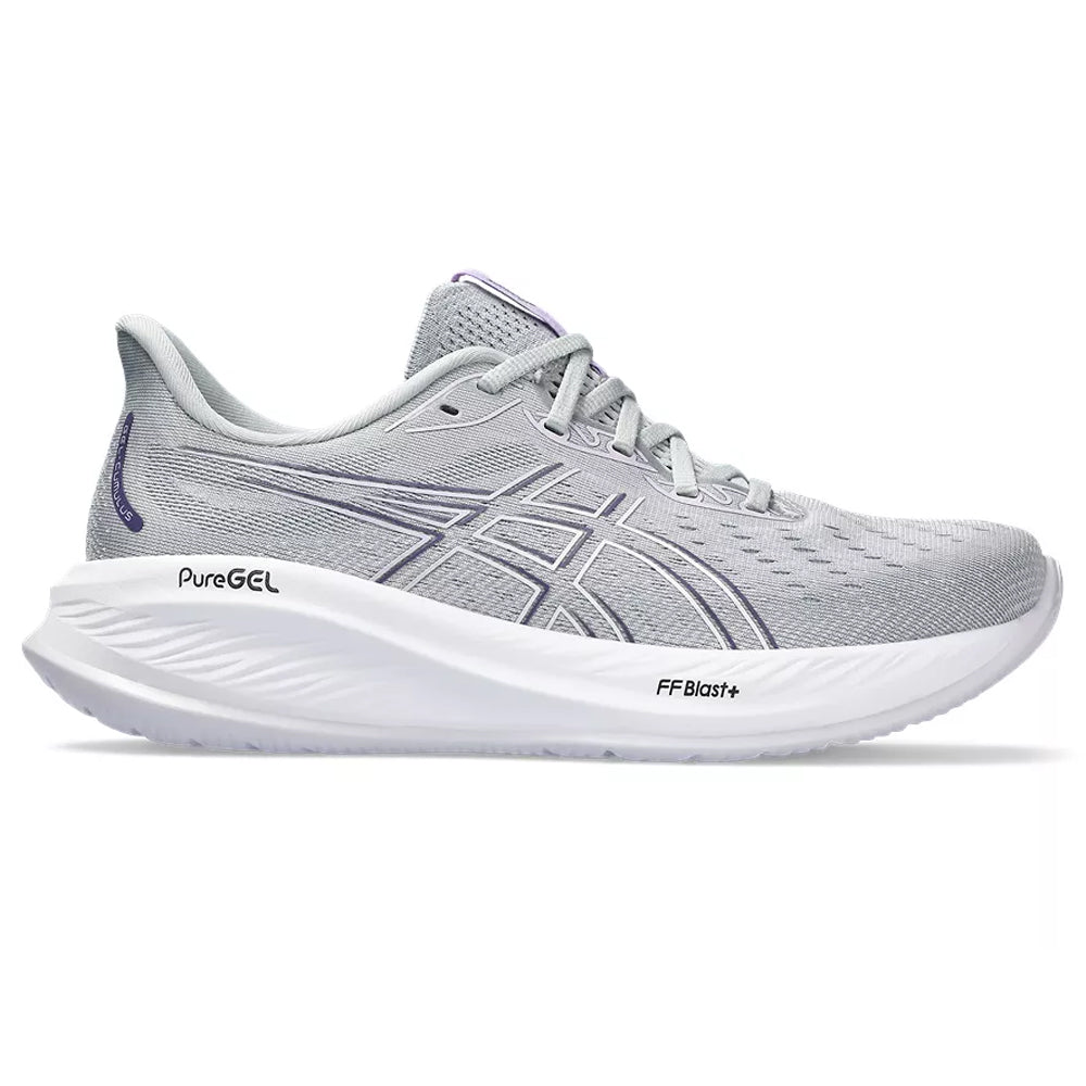 Women's Asics Gel-Cumulus 26, Piedmont Grey/White, 5.5 B Medium - Skoutley Outdoors LLC