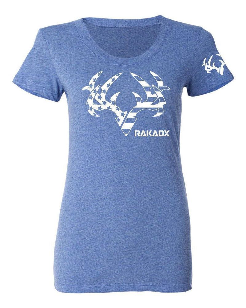 Load image into Gallery viewer, Womens Blue Star Spangled Rak Tee