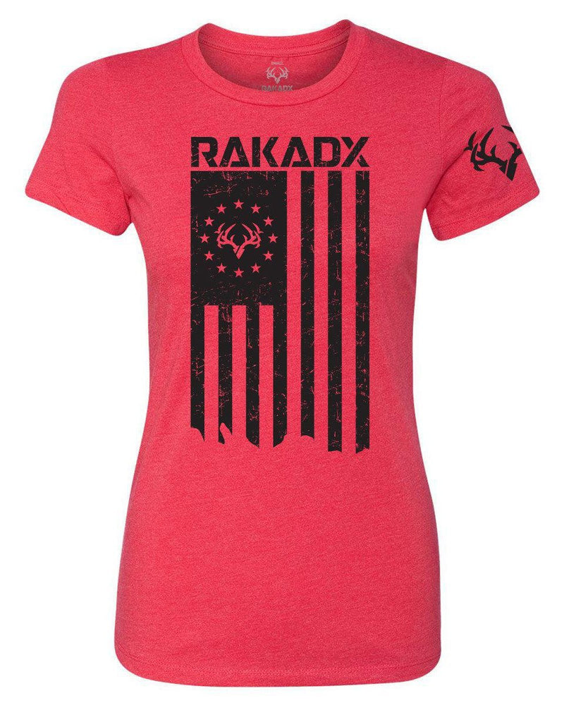 Load image into Gallery viewer, Womens Rak N Flag Tee