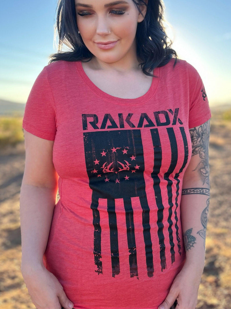 Load image into Gallery viewer, Womens Rak N Flag Tee