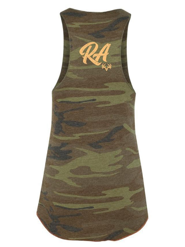 Load image into Gallery viewer, Womens Rebel Camo Racerback Tank Top