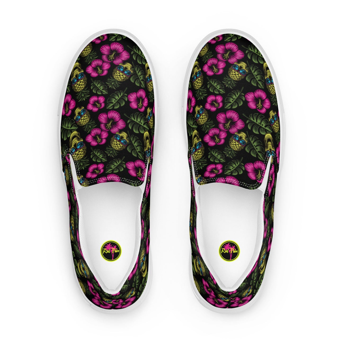 Rad Palm Pineapple Head Women’s Slip On Canvas Shoes