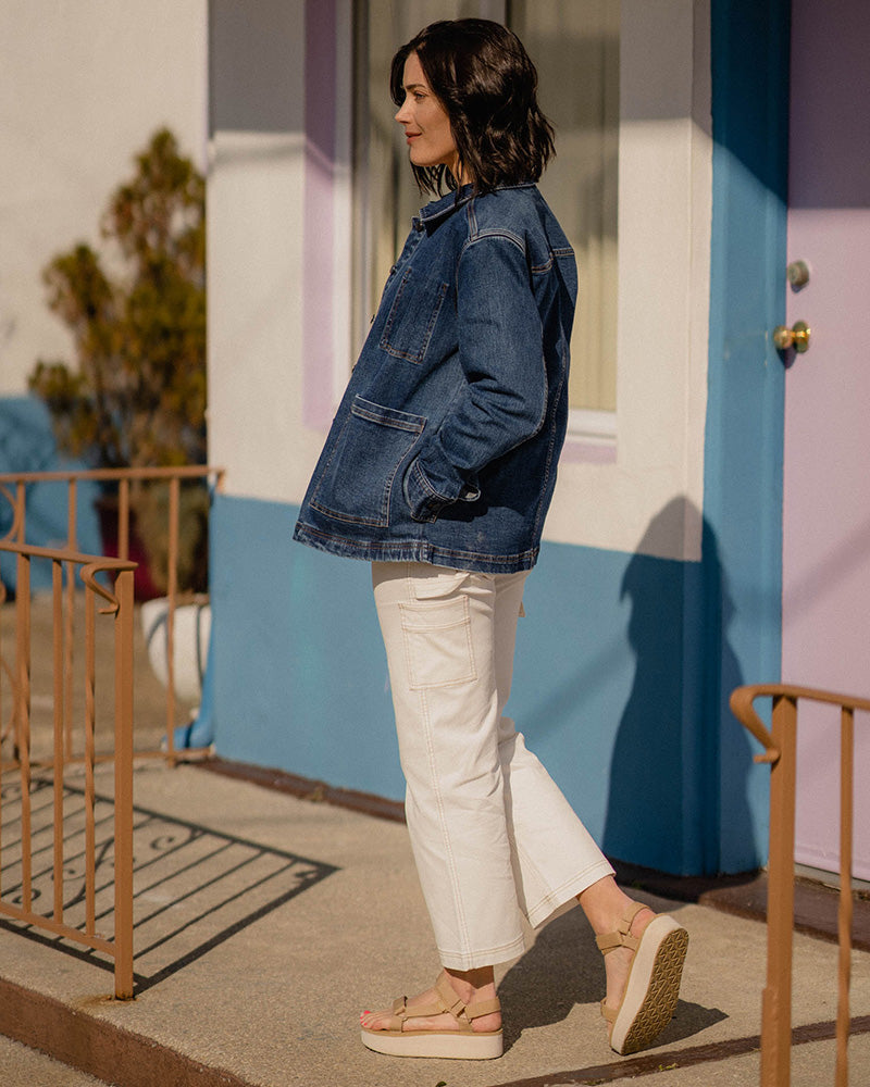 Load image into Gallery viewer, Organic Denim Painter's Jacket