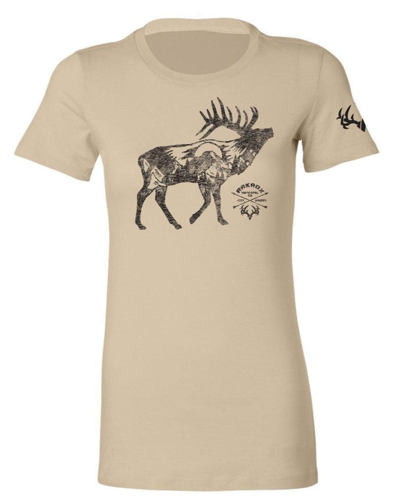 Load image into Gallery viewer, Womens Wilderness Elk Tee