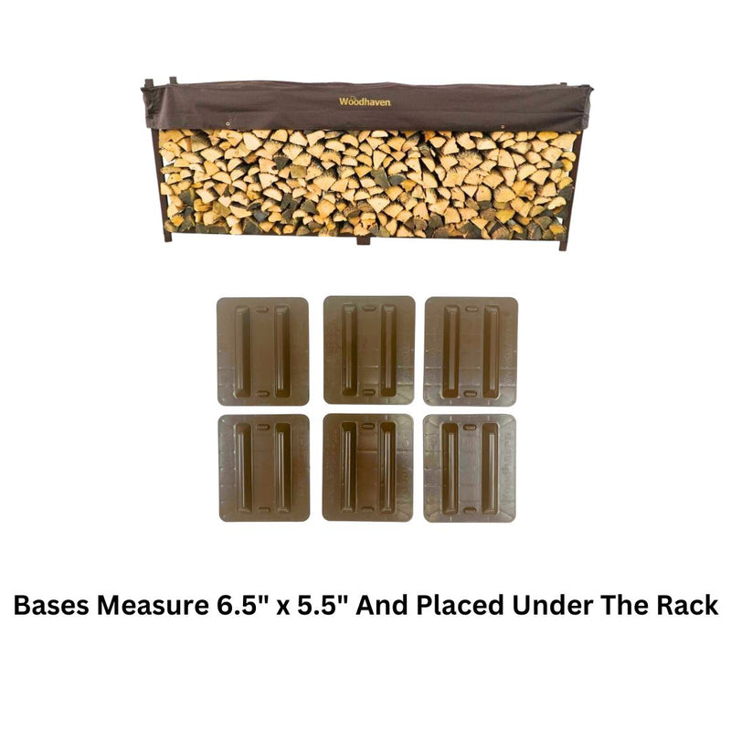 Load image into Gallery viewer, 10 ft Steel Firewood Rack Holds 1/2 Cord Plus Woodhaven