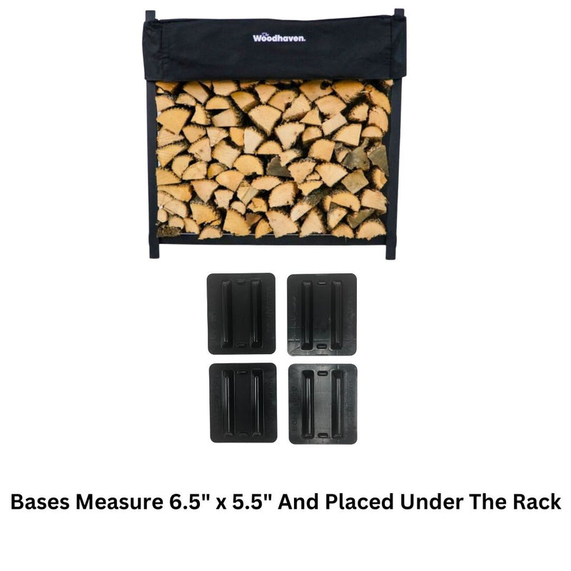 Load image into Gallery viewer, 4 ft Steel Firewood Rack Holds 1/4 Cord Woodhaven