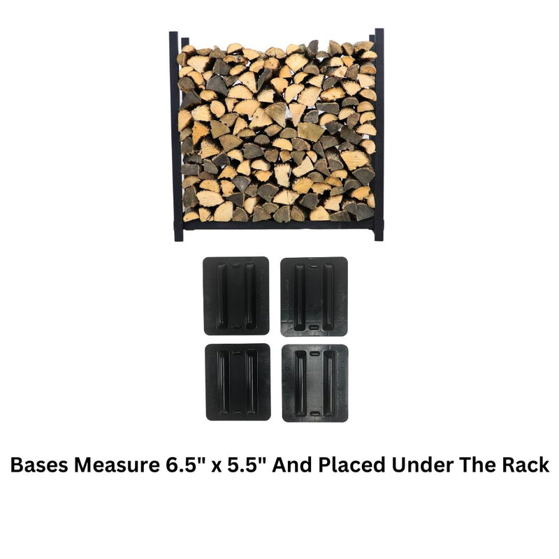 Load image into Gallery viewer, 4 ft Steel Firewood Rack Holds 1/4 Cord Woodhaven