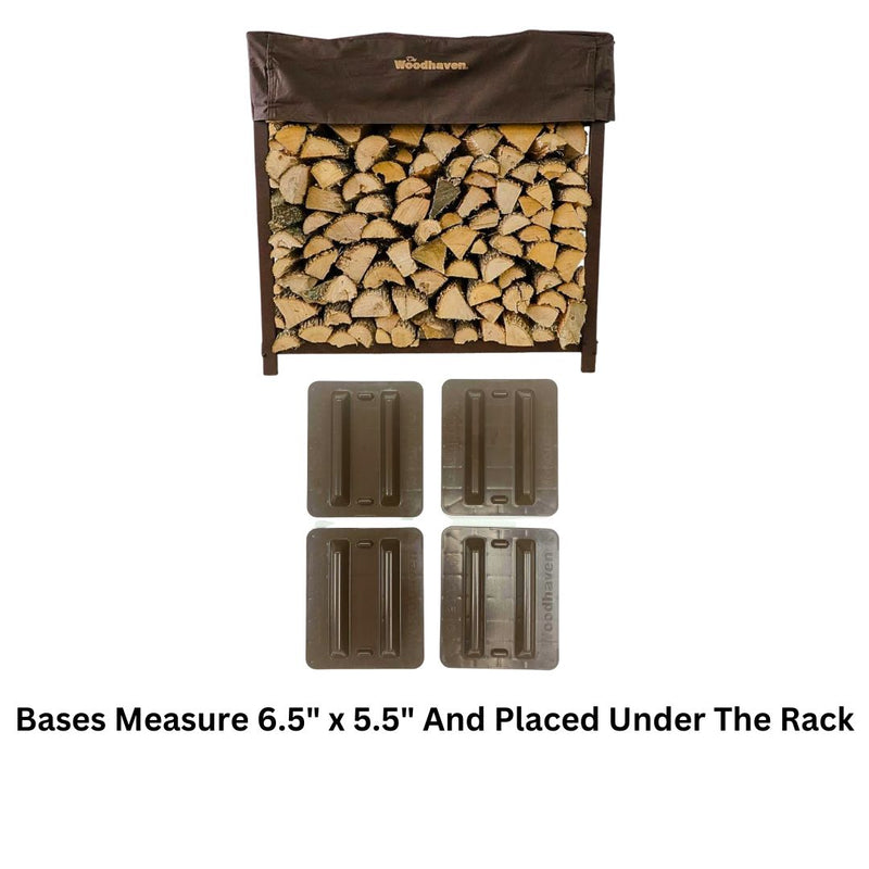 Load image into Gallery viewer, 4 ft Steel Firewood Rack Holds 1/4 Cord Woodhaven