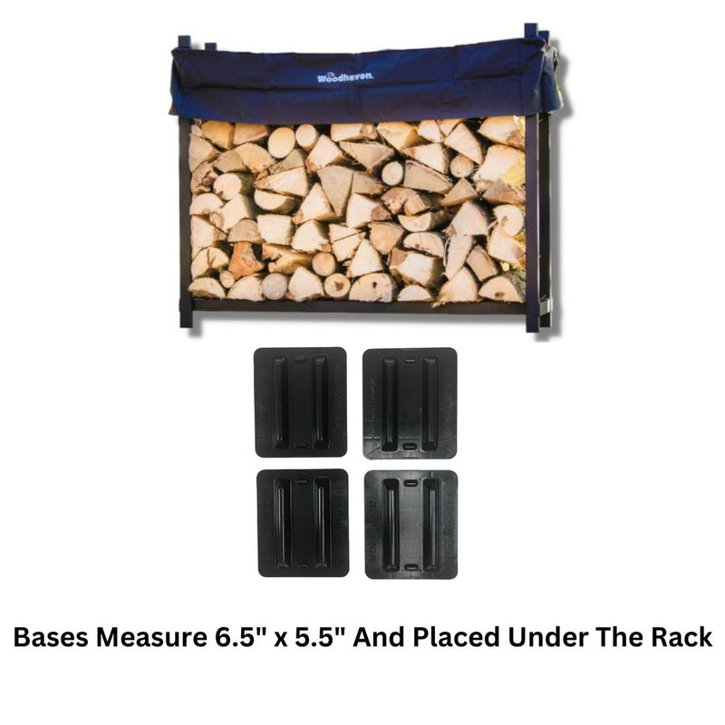 Load image into Gallery viewer, 5 ft Steel Firewood Rack Holds 1/4 Cord Plus Woodhaven
