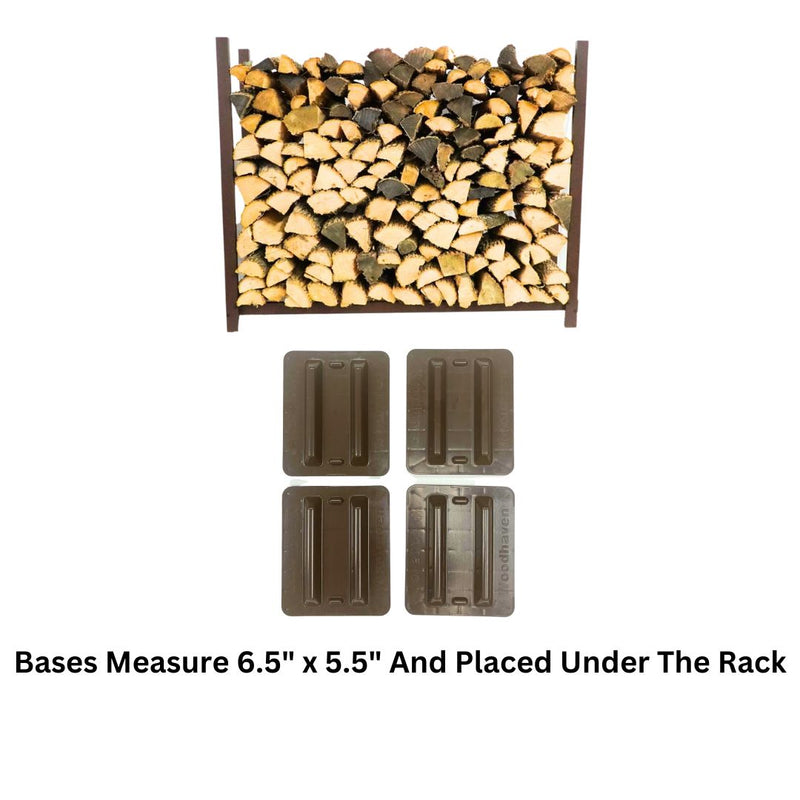 Load image into Gallery viewer, 5 ft Steel Firewood Rack Holds 1/4 Cord Plus Woodhaven