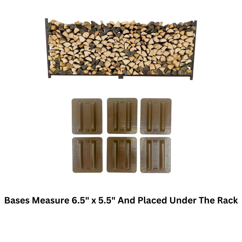Load image into Gallery viewer, 8 ft Steel Firewood Rack The Woodhaven