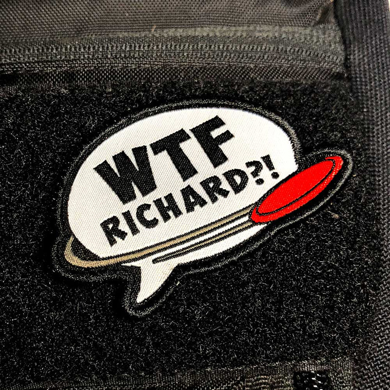 Load image into Gallery viewer, WTF Richard?! Disc Golf Patch - Hook And Loop